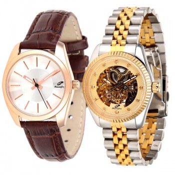 【手表】博尼蚝式镂空机械腕表 金色